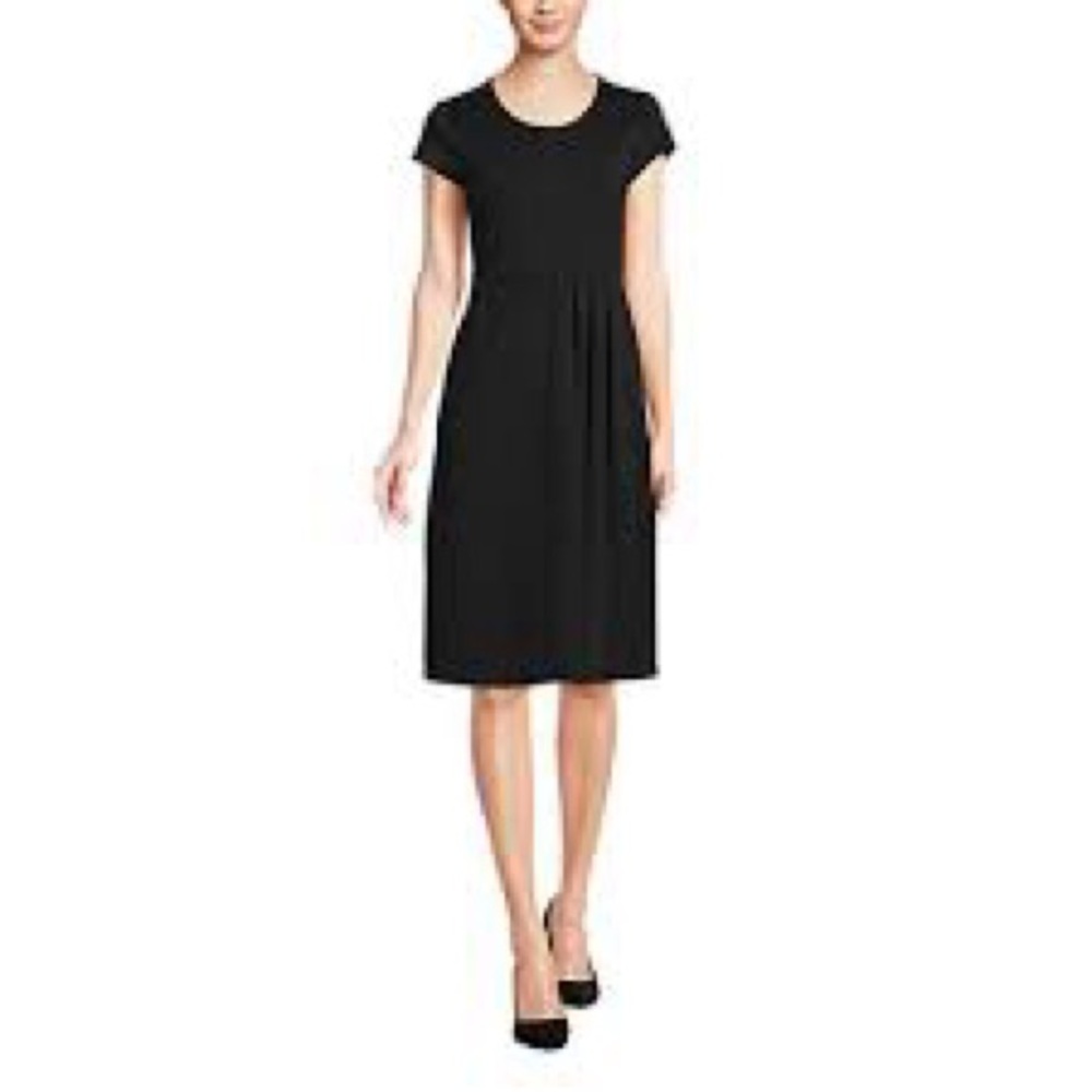 Lands' End Classic Navy Midi Dress